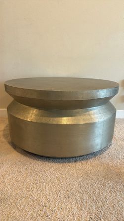 West Elm Hammered Metal Accordion Coffee Table