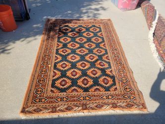 Read The Entire Ad Used Excellent Condition 100% Hand-Knotted Wool Persian Turkaman Rug 6'7"X4'8" Won't Take Any Less