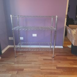 Heavy-Duty Chrome 3-Tier Shelf – Perfect for Pantry, Closet, or Office