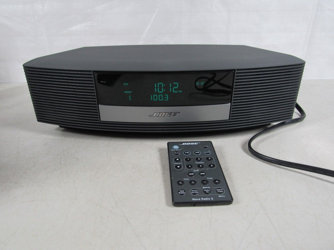 Bose Wave Radio II AM/FM Alarm Clock & Remote Works NO CD Player
