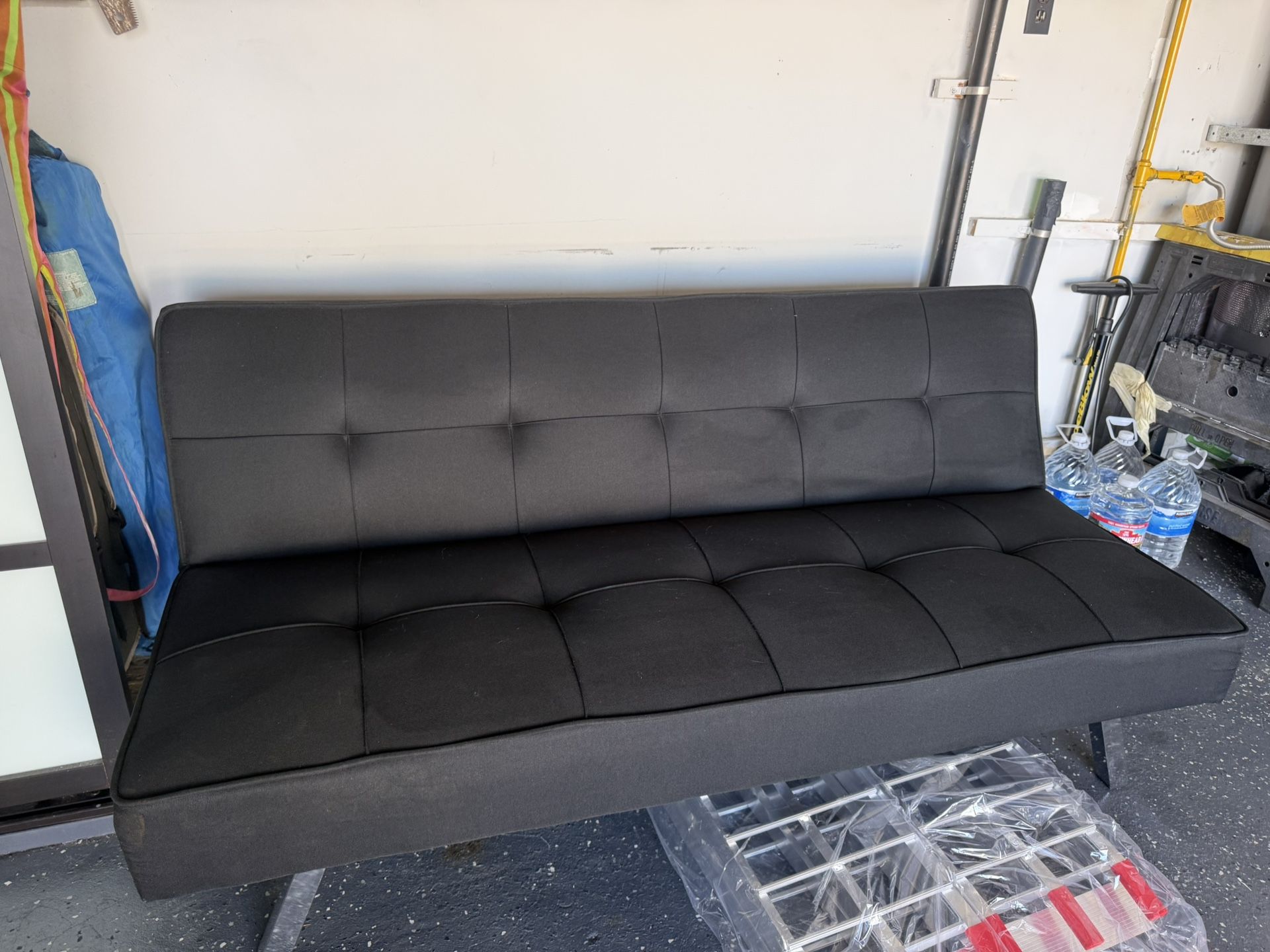 Futon Sofa Sleeper Black Cloth