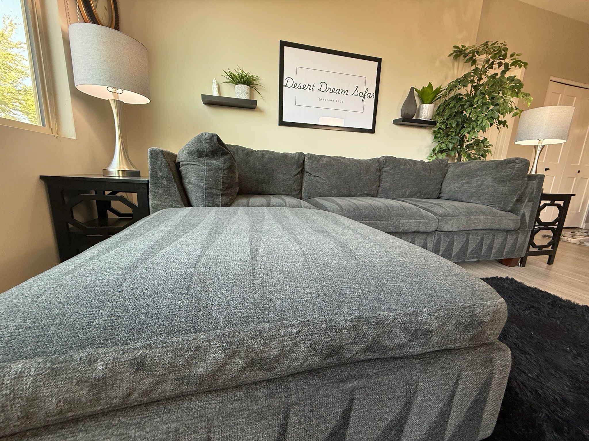 Ashley Homes Furniture Modular Sectional Sofa with Ottoman