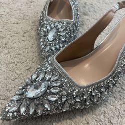Silver Rhinestone Shoes