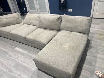 Living room sectional 150 full size bed 200 (new)