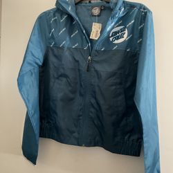 New Santa Cruz Waterproof Blue Light Jacket Size Small
