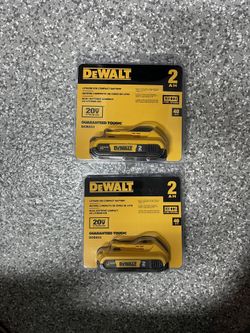 New 2x Dewalt 2AH 20V Lithium Ion Compact Battery