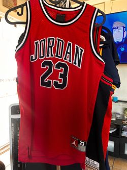 Michael Jordan #23 Red Jordan Flight Basketball Jersey