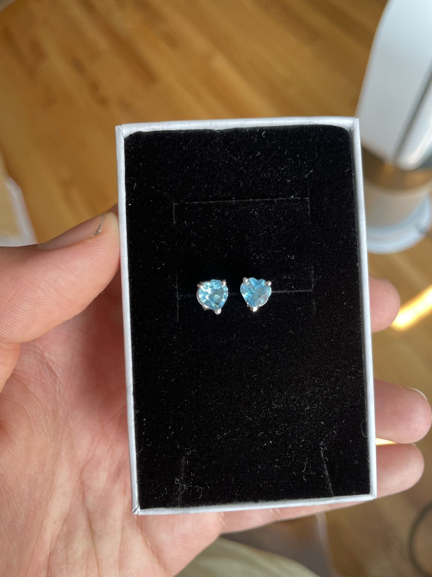 Swiss Topaz Earrings Sterling Silver Hardware