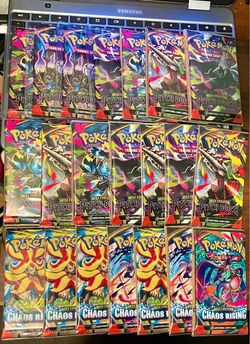 Pokemon - Lot of (21) Boosters: (14) 'Pitch Black' + (7) 'Chaos Rising' - New/Sealed