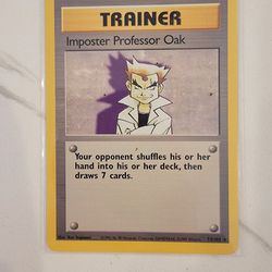 Pokémon TCG Card - Imposter Professor Oak 73/102 Rare Base Set Unlimited - LP/NM