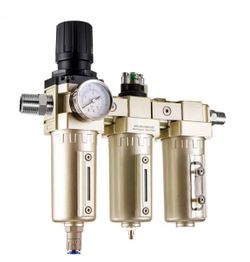Air Compressor Filter Regulator, 3/4 in. NPT 3-Stage 5μm and 0.3μm and 0.1μm Air Drying System with Micron Filters