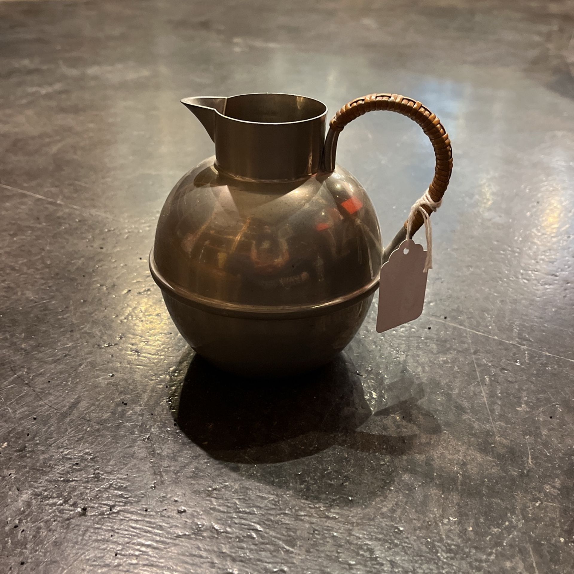 Circa 1930’s Pewter Tea Pot Oceen Ant Marked Brooklyn Ny