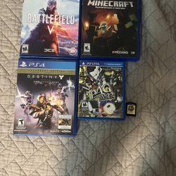 Assortment Of Ps4 And Vita Game
