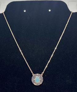 Gold Evil Eye Necklace 