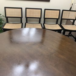 Kitchen Chairs  Black And Cane 