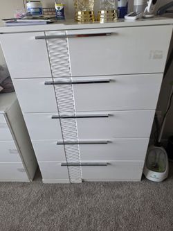 Large white dressers