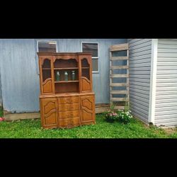 French Provincial China Cabinet