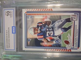 2025 donruss rookie card TreVeyon Henderson graded 10