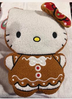 Hello Kitty Gingerbread Christmas Plush Pillow