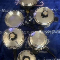 Lot Of Pots & Strainer Pot & Electric Skillet 