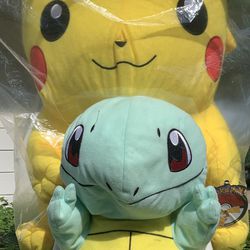 Pokémon plush Pikachu & Squirtle
