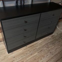 New Black And Grey 8 Drawer Dresser
