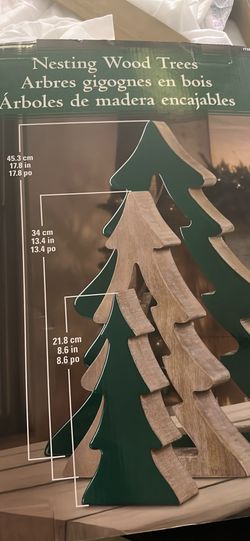 New. Christmas Tree Wood Decor.