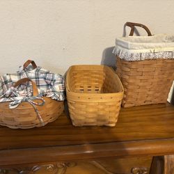 3 Longaberger Baskets