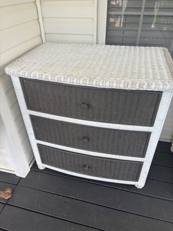 Pair Wicker Chest