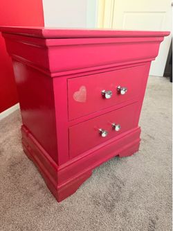 Glitter pink shiny side table