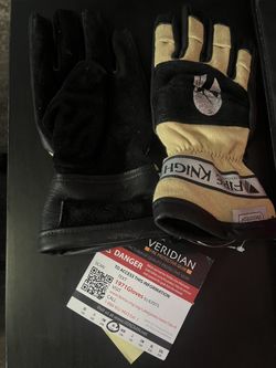 Veridian Fire Knight Gloves Size Medium N