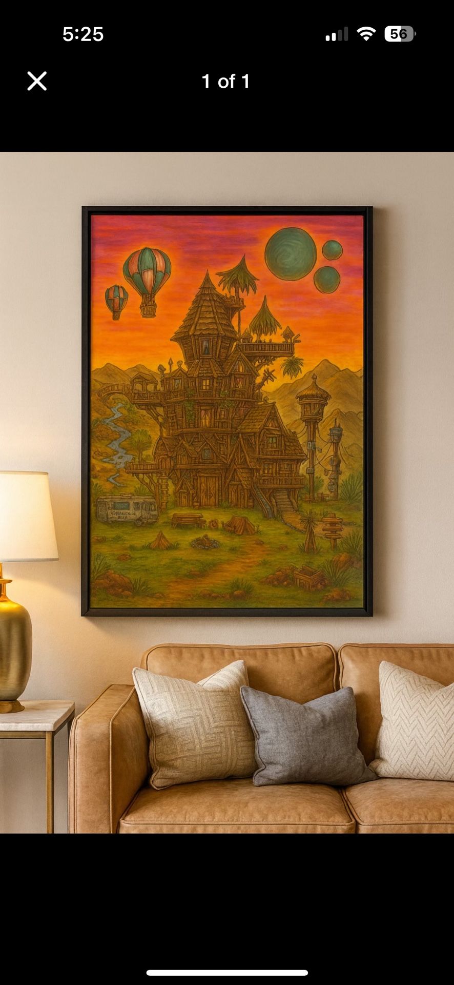 Steam Punk Style Musician Crash Pad Poster of my Original Canvas Art