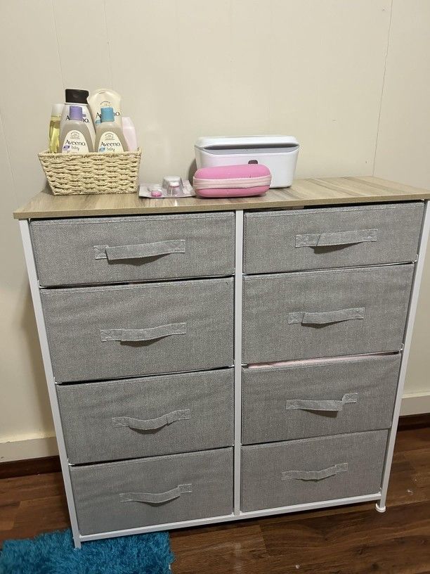 8 Drawer Fabric Storage Dresser