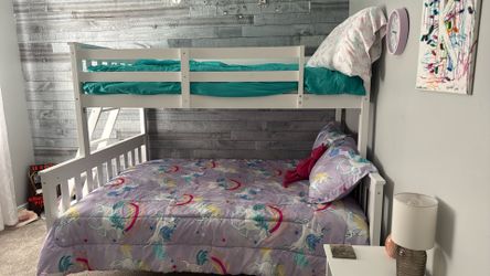 White Twin Bed Over Full Size Bed 