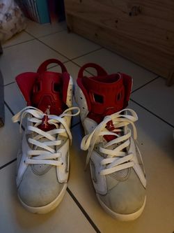Air Jordan 6 White Red Sneakers