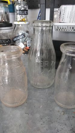 Vintage milk bottles