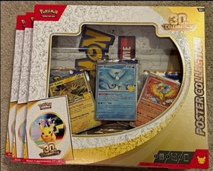 3x Pokemon 30th Celebration SEALED Poster Collections! 3/$90! Pick up in Coral Springs!