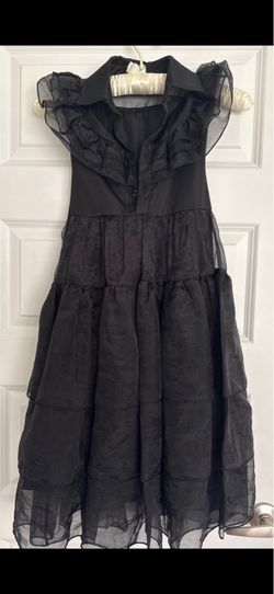 Halloween costume : Wednesday Addams Rave’N Dance Dress / Gothic Ruffled Tiered Black Dress