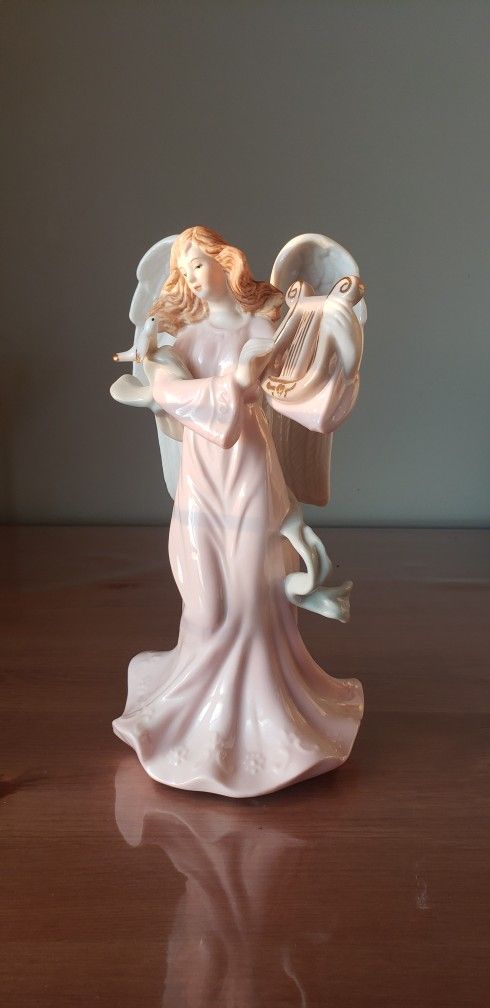 Vintage Porcelain Music-box Angel