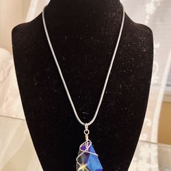 Crystal Charm Necklace -handmade 