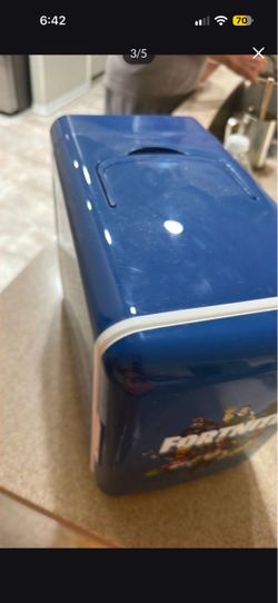 Blue Mini Compact Fridge