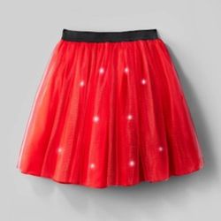 NWT Red Tulle Light Up Tutu Skirt Christmas Holiday Valentine’s Day Halloween Costume Party Target Hyde & Eek