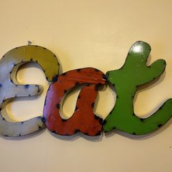 Big Metal EAT Sign 