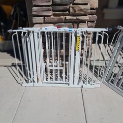 White Metal Security Gate Fences Child Pet Dog Baby $20-$25 each Pressure Mount 5 different See All Photos