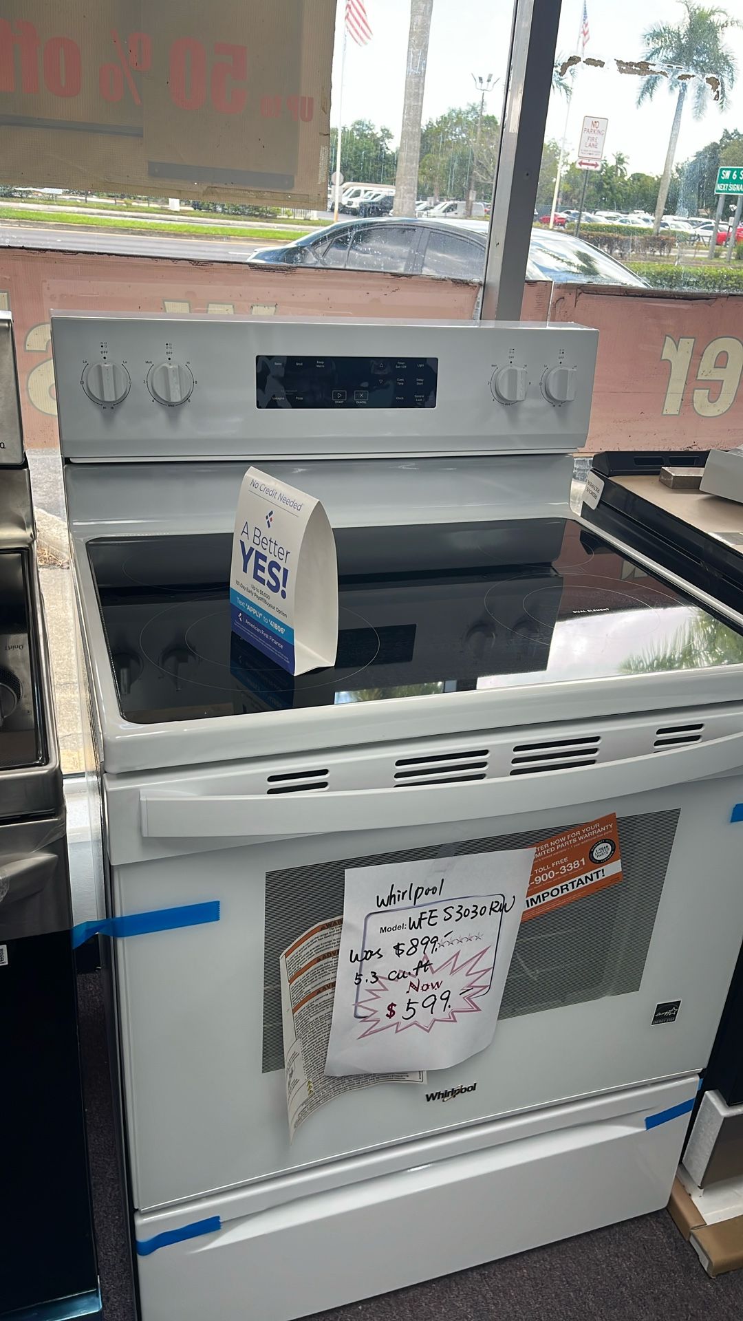Stove White New Open Box 1 Year Warranty