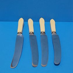 Firth Brearley Stainless W.K. & C. Peace LTD Est 1710 Sheffield-england 4 Knifes
