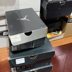 Eight Jordan boxes with Jordans