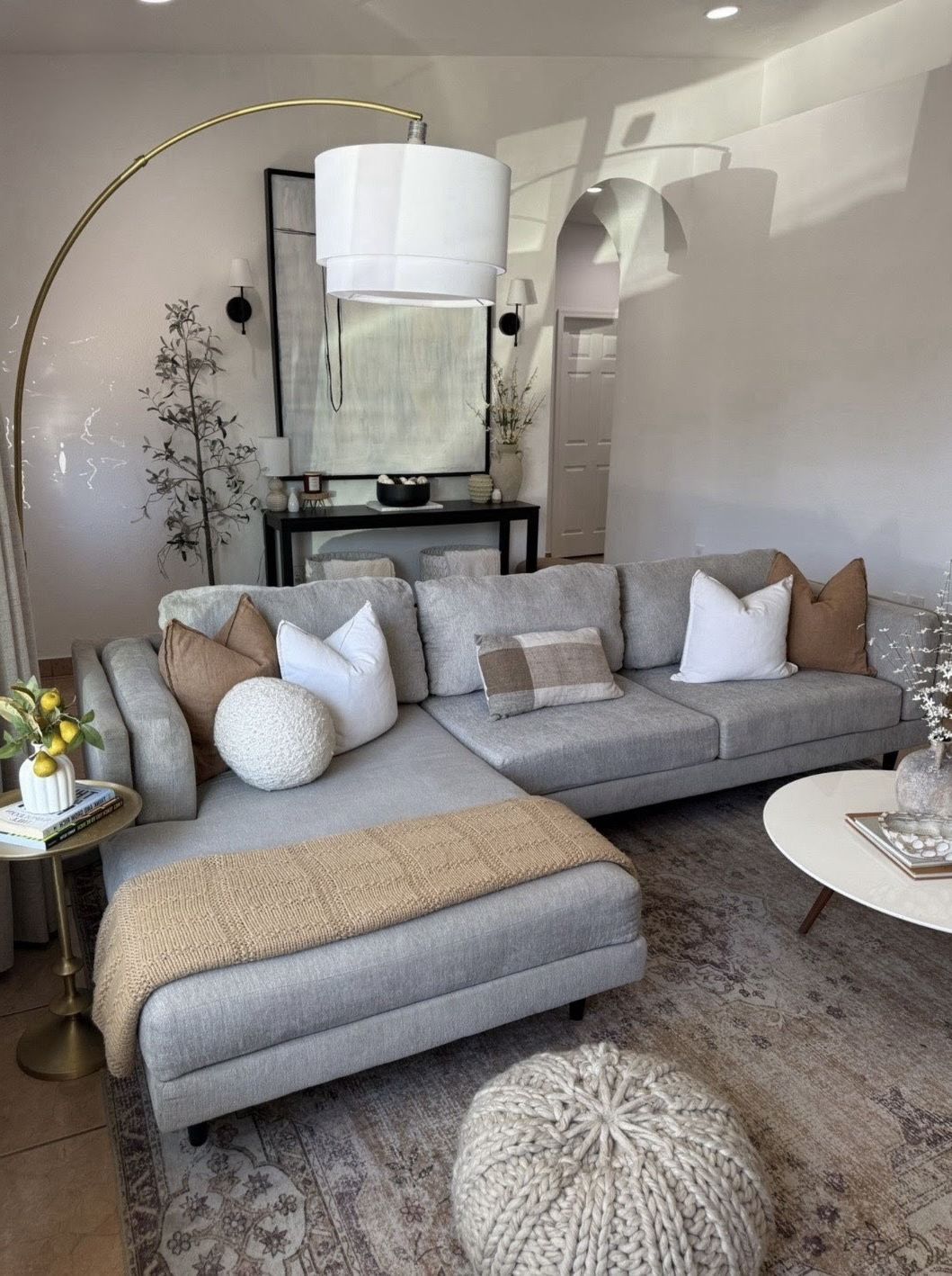 FREE DELIVERY - Living Spaces Aries II Sectional Sofa