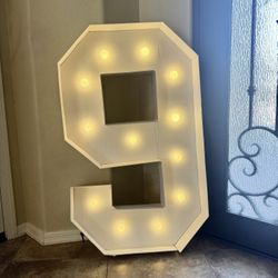 Marquee Light Up Number