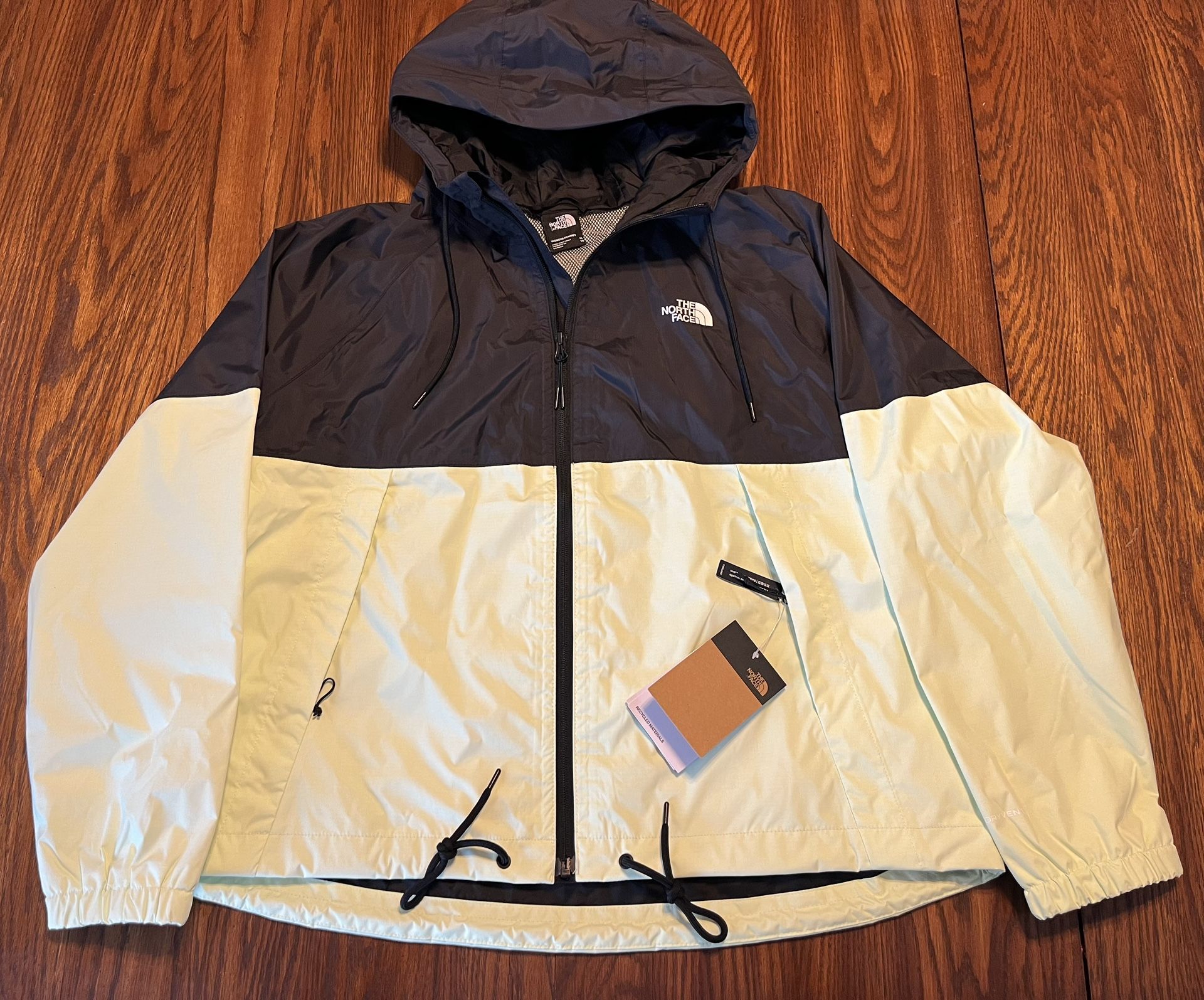 THE NORTH FACE ANTORA RAIN JACKET HOODIE UTILITY LIMECREAM DRYVENT - NWT WOMEN XL